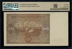 1,000 gold, 15.01.1946; replacement series Wb., numerac...