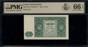 2 zloty, 15.05.1946; no series or numbering, ...