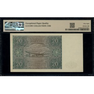 20 złotych, 15.05.1946; seria B, numeracja 6352692, dru...