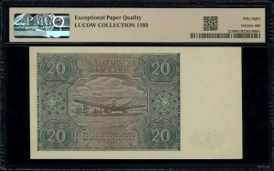 20 zloty, 15.05.1946; B series, numbering 6352692, dru...