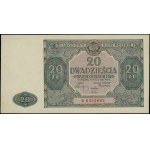 20 złotych, 15.05.1946; seria B, numeracja 6352692, dru...