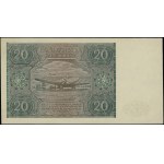 20 złotych, 15.05.1946; seria B, numeracja 6352692, dru...