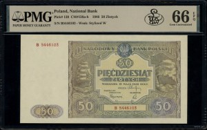 50 zloty, 15.05.1946; B series, numbering 5446103; Luc...