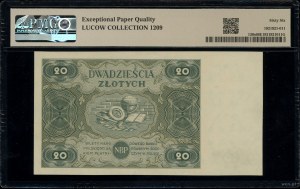 20 zloty, 15.07.1947; series A, numbering 0000000, no...