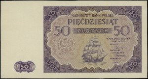 50 zloty, 15.07.1947; no series or numbering....