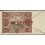 100 złotych, 15.07.1947; seria A, numeracja 1234567, po...