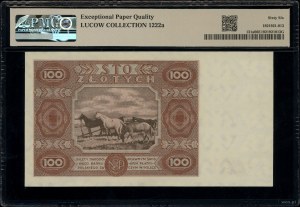 100 zloty, 15.07.1947; series F, numbering 7236322; Lu...