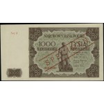 1000 zlatých, 15.07.1947; série A, číslování 0000000; ...