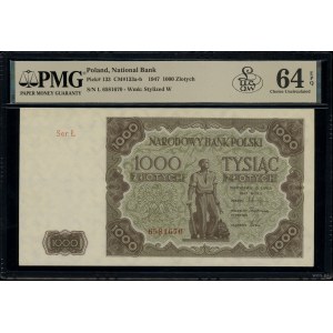 1.000 złotych, 15.07.1947; seria Ł, numeracja 6581670; ...