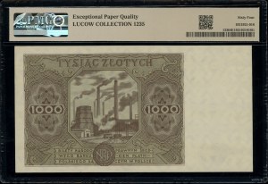 1,000 zloty, 15.07.1947; series Ł, numbering 6581670; ...