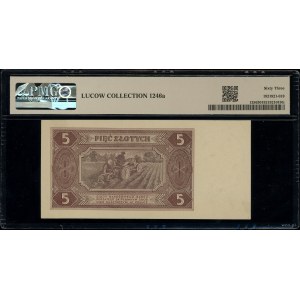 5 złotych, 1.07.1948; seria AM, numeracja 2180938; Luco...