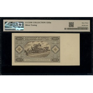 10 złotych, 1.07.1948; seria AT, numeracja 1774372; Luc...