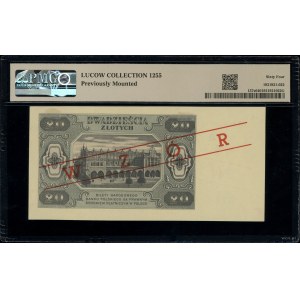 20 złotych, 1.07.1948; seria OO, numeracja 0000000, po ...