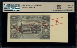 20 zloty, 1.07.1948; OO series, numbering 0000000, after ...