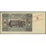 20 złotych, 1.07.1948; seria OO, numeracja 0000000, po ...