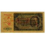 20 złotych, 1.07.1948; seria OO, numeracja 0000000, po ...