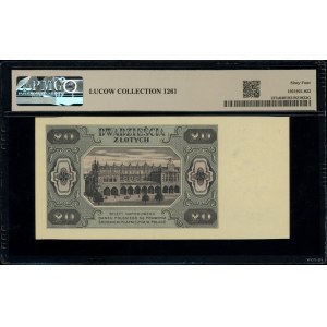 20 złotych, 1.07.1948; wzór banknotu, seria CD, numerac...