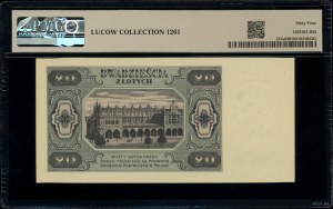 20 zloty, 1.07.1948; banknote design, CD series, numerac...