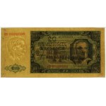 20 złotych, 1.07.1948; wzór banknotu, seria CD, numerac...
