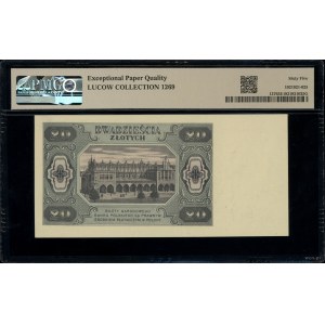 20 zlatých, 1.7.1948; séria CA, číslovanie 0096700; Luc...