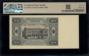 20 zloty, 1.07.1948; CA series, numbering 0096700; Luc...