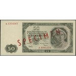 50 złotych, 1.07.1948; seria A, numeracja 1234567 / 890...