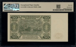 50 zloty, 1.07.1948; AB series, numbering 7135624; Luc...