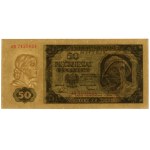 50 złotych, 1.07.1948; seria AB, numeracja 7135624; Luc...