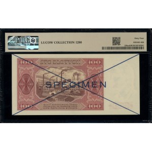 100 złotych, 1.07.1948; seria D, numeracja 123456 / 789...