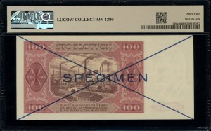 100 zloty, 1.07.1948; D series, numbering 123456 / 789....