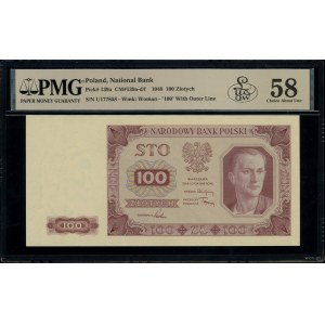 100 złotych, 1.07.1948; brak oznaczenia serii i numerac...
