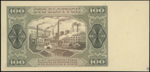 100 zloty, 1.07.1948; no series and numerac...