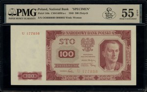 100 zloty, 1.07.1948; U-series, numbering 177858; Luco...