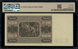 500 zloty, 1.07.1948; OO series, numbering 0000000, to...
