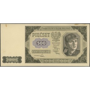 500 złotych, 1.07.1948; brak oznaczenia serii i numerac...