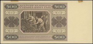 500 zloty, 1.07.1948; no series and numerac...