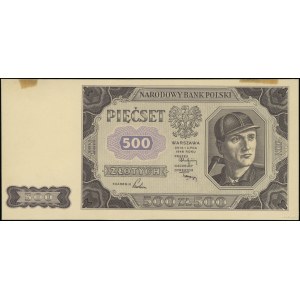 500 złotych, 1.07.1948; brak oznaczenia serii i numerac...