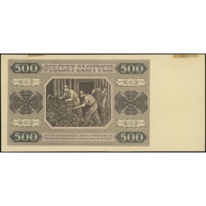 500 złotych, 1.07.1948; brak oznaczenia serii i numerac...