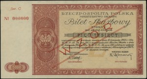 The Treasury Department's tax ticket for 5,000 zlotys, 14...