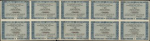 National Loan for the Development of Poland's Forces; 10 x 10 zloty sheet....