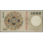 1.000 złotych, 29.10.1965; seria A, numeracja 0000000, ...