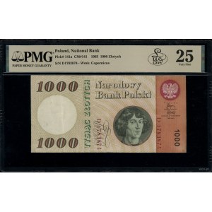 1.000 złotych, 29.10.1965; seria D, numeracja 1783874; ...