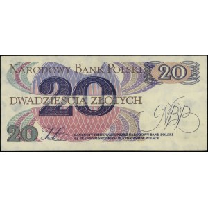 20 złotych, 1.06.1982; seria AA, numeracja 2669501, ban...