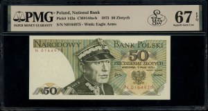 50 zloty, 9.05.1975; rarer N series, numbering 01649....