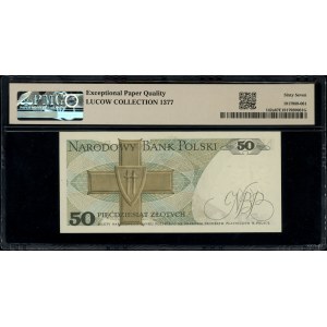 50 złotych, 9.05.1975; rzadsza seria N, numeracja 01649...