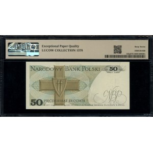 50 złotych, 9.05.1975; bardzo rzadka seria AA, numeracj...