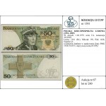 50 złotych, 1.06.1979; seria CA, numeracja 2922990; Luc...