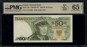 50 zloty, 1.06.1986; EL series, numbering 1831580; Luc...