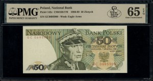 50 zloty, 1.12.1988; GC series, numbering 0695900; Luc...