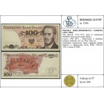 100 złotych, 15.01.1975; seria A, numeracja 0000000, ma...
